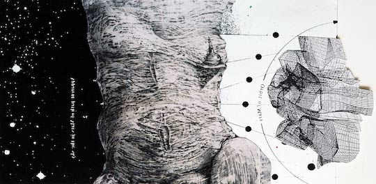 Collage by Susan Lyman, Orbit of Mars, 2012  by Susan Lyman